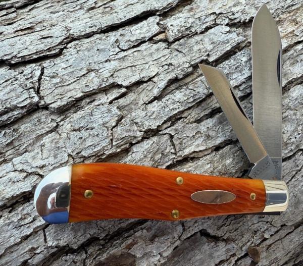 GEC TIDIOUTE 922225 SUNSET ORANGE JIFFED BONE EUREKA JACK KNIFE GEC TIDIOUTE 922225 SUNSET ORANGE JIFFED BONE EUREKA JACK KNIFE