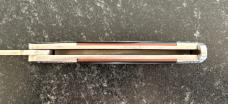 Parker American Blade Balisong Butterfly Knife, Black Lip Pearl Scales, Japan, Unused