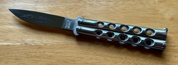 Small Parker Gypsy Balisong Butterfly Knife, Steel Handle, Japan, Unused Small Parker Gypsy Balisong Butterfly Knife, Steel Handle, Japan, Unused