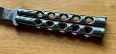 Small Parker Gypsy Balisong Butterfly Knife, Steel Handle, Japan, Unused