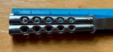 Small Parker Gypsy Balisong Butterfly Knife, Steel Handle, Japan, Unused
