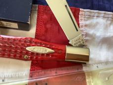 Case xx Case Classic 1990 R61050 w/ Sweet Cherry Red Bone Handles -one of 200 -NOS w/ COA +Orig Box