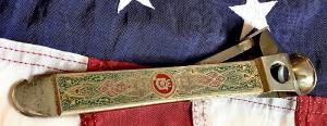 Vintage J A Henckels Cigar V Cutter Tool with SUPER ORNATE Handles -Hard to come by...