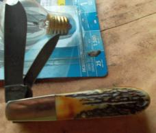 Remington One Armed Man Barlow Knife Damascus USA 