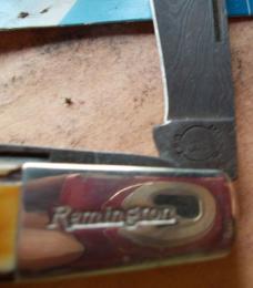 Remington One Armed Man Barlow Knife Damascus USA 