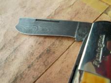 Remington One Armed Man Barlow Knife Damascus USA 
