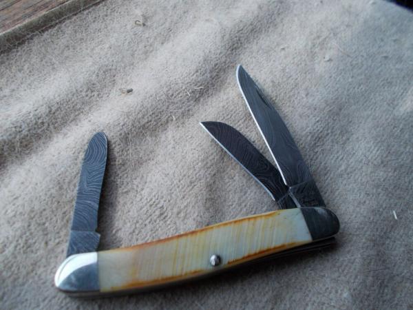 Bear & Son Stag Damascus Stockman Knife Bear & Son Stag Damascus Stockman Knife