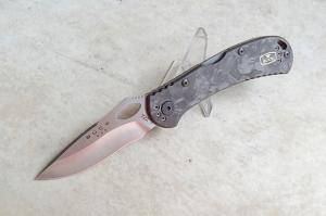 Buck Custom 722 Spitfire Folding Knife Carbon Fiber Handle MagnaCut Blade 