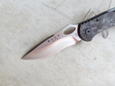 Buck Custom 722 Spitfire Folding Knife Carbon Fiber Handle MagnaCut Blade 