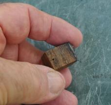 Hammer brand Type Logo Not A Tang Stamp 7/8 x 5/8" Wood With Antimony Copper Face Pinned On