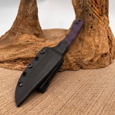 Stroup Knives GP2 Fixed Knife 3.75" 1095HC Steel Full Blade Purple G10 Handle