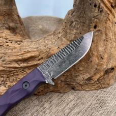 Stroup Knives GP2 Fixed Knife 3.75" 1095HC Steel Full Blade Purple G10 Handle