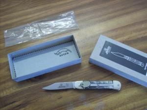 Hubertus Knife Solingen, Germany Small 08 Rare Brazilian Horn 5 3/4 " Open Lilyput NIB