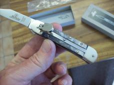 Hubertus Knife Solingen, Germany Small 08 Rare Brazilian Horn 5 3/4 " Open Lilyput NIB