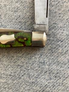 Vintage, RARE, ENDERES (Minnesota & Iowa), Christmas Tree Handles, Stockman's Pocket Knife 