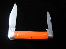 Great Eastern Cutlery GEC Smooth Ember Orange Micarta Lil Cowboy Stockman Knife NIT 661225 Made USA