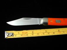 Great Eastern Cutlery GEC Smooth Ember Orange Micarta Lil Cowboy Stockman Knife NIT 661225 Made USA