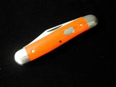 Great Eastern Cutlery GEC Smooth Ember Orange Micarta Lil Cowboy Stockman Knife NIT 661225 Made USA