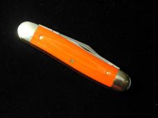 Great Eastern Cutlery GEC Smooth Ember Orange Micarta Lil Cowboy Stockman Knife NIT 661225 Made USA