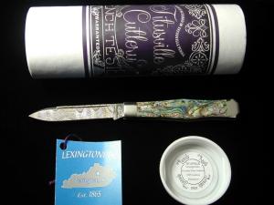 Titusville Cutlery Genuine Paua Abalone Lexingtonian Coffin Jack Damascus Knife 1 of 15 COA USA Made