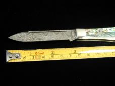 Titusville Cutlery Genuine Paua Abalone Lexingtonian Coffin Jack Damascus Knife 1 of 15 COA USA Made