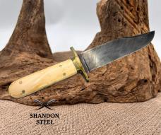Burr Oak USA Handmade Damascus Clip Point Custom Hand Forged Hunter Bowie Knife