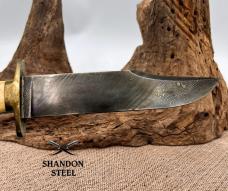 Burr Oak USA Handmade Damascus Clip Point Custom Hand Forged Hunter Bowie Knife
