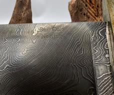 Burr Oak USA Handmade Damascus Clip Point Custom Hand Forged Hunter Bowie Knife