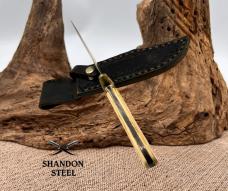 Burr Oak USA Handmade Damascus Clip Point Custom Hand Forged Hunter Bowie Knife
