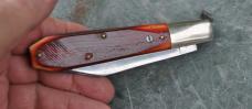 Robeson Shuredge USA512224 Daddy Barlow 4 3/4" Closed Strawberry Bone Mint Different Coffin Handle