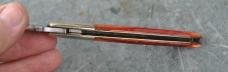 Robeson Shuredge USA512224 Daddy Barlow 4 3/4" Closed Strawberry Bone Mint Different Coffin Handle