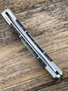 BUCK 110 ** BRIAN YELLOWHORSE CUSTOM MOTHER OF PEARL BUTTERFLY PROTOTYPE FOLDING HUNTER