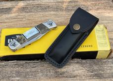 BUCK 110 ** BRIAN YELLOWHORSE CUSTOM PYTHON +MOTHER OF PEARL FOLDING HUNTER