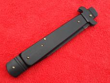New 9"  Leverlock-Stiletto style switchblade knife ebonywood Handles All Black