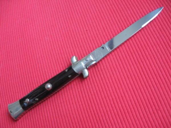 Vintage TRANSITIONAL 1960's Italian "DIAMOND IMPORT" STILETTO Switchblade Knife - Unique Old Horn!