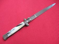 Vintage TRANSITIONAL 1960's Italian "DIAMOND IMPORT" STILETTO Switchblade Knife - Unique Old Horn!