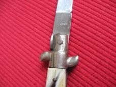 Vintage TRANSITIONAL 1960's Italian "DIAMOND IMPORT" STILETTO Switchblade Knife - Unique Old Horn!