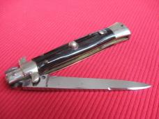 Vintage TRANSITIONAL 1960's Italian "DIAMOND IMPORT" STILETTO Switchblade Knife - Unique Old Horn!