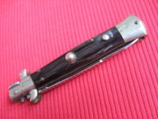 Vintage TRANSITIONAL 1960's Italian "DIAMOND IMPORT" STILETTO Switchblade Knife - Unique Old Horn!
