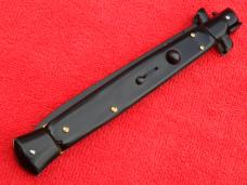 New- 13" Classic Italian  Stiletto All black handles bolsters and Dagger grind blade