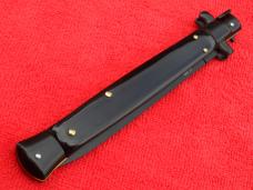 New- 13" Classic Italian  Stiletto All black handles bolsters and Dagger grind blade