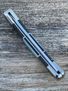 BUCK 110 ** BRIAN YELLOWHORSE CUSTOM STINGRAY MOTHER OF PEARL FOLDING HUNTER