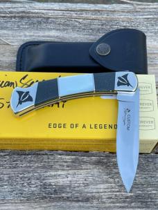 BUCK 110 ** BRIAN YELLOWHORSE CUSTOM STINGRAY MOTHER OF PEARL FOLDING HUNTER