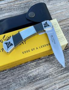 BUCK 110 ** BRIAN YELLOWHORSE CUSTOM STINGRAY MOTHER OF PEARL FOLDING HUNTER