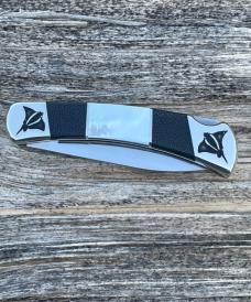 BUCK 110 ** BRIAN YELLOWHORSE CUSTOM STINGRAY MOTHER OF PEARL FOLDING HUNTER