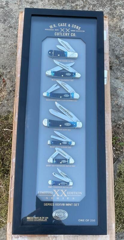 CASE XX ** 2025 LE XXXVIII OCEAN BLUE GATOR MINT SET - 1 OF 250