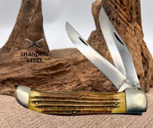 QUEEN CUTLERY USA WINTER BOTTOM 2 BLADE FOLDING HUNTER POCKET KNIFE (18)