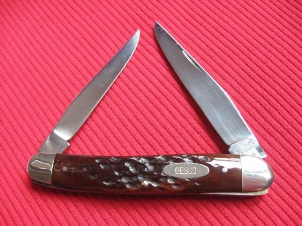 Vintage Italian Pick bone Knife GESCO Two Blade "Premier K5 ITALY" Pick Bone - New Old Stock!