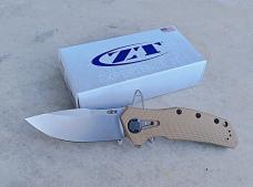 Zero Tolerance 0308 Folding Knife Coyote Tan G-10/Ti Handle SW 20CV Blade - New