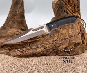 Rambo Last Blood Combat Bowie Full Tang Fixed Blade Knife Leather Sheath RB9416